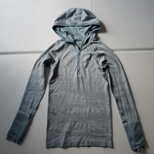 Lululemon Swiftly Tech Womens 4 Hooded Seamless Long Sleeve Half Zip Running Top